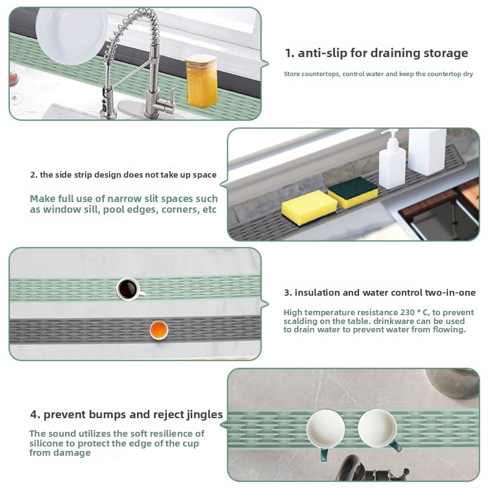 Non-slip Silicone Drainage Mat - Silicone Tap Washer ulasan dan harga